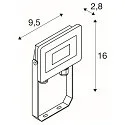 SLV Luminaria de pared FLOODI S IP65, antracita