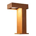 SLV LED Outdoor Floorlamp RUSTY PATHLIGHT 40,  IP55 IK06, height 40cm, 8.9W 3000K 400lm 90°, FeCSi steel rust color