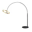 SLV Luminaria de pedestal ONE BOW FL Arriba-Abajo, latón, negro regulable