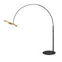 SLV Luminaria de pedestal ONE BOW FL Arriba-Abajo, latón, negro regulable