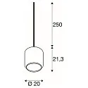 Luminaria colgante PANTILO 20 PD E27 IP20, dorado