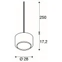 SLV Luminaria colgante PANTILO 28 PD E27 IP20, dorado