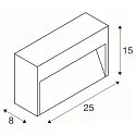 SLV Luminaria de pared para exteriores CONCRETO M IP65, gris