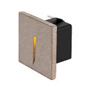 SLV wall recessed luminaire CONCRETO EL CUT square, indirect, switchable IP65, grey, black 