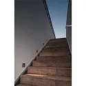SLV wall recessed luminaire CONCRETO EL CUT square, indirect, switchable IP65, grey, black 