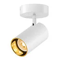 SLV Luminaria de pared y techo ASTO TUBE CW SINGLE de 1 llama, redondo, giro cardánico GU10 IP20, blanco regulable