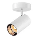 SLV Luminaria de pared y techo ASTO TUBE CW SINGLE de 1 llama, redondo, giro cardánico GU10 IP20, blanco regulable