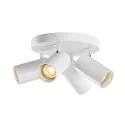 Luminaria de pared y techo ASTO TUBE CW QUADRUPLE de 4 llamas, redondo, giro cardánico GU10 IP20, blanco regulable