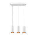 SLV Luminaria colgante ASTO TUBE de 3 llamas, rígido, lang GU10 IP20, blanco regulable