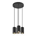 SLV Luminaria colgante ASTO TUBE de 4 llamas, redondo, rígido GU10 IP20, negro regulable