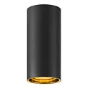 Luz downlight ASTO TUBE cilíndrico, rígido, versión de montaje en superficie GU10 IP20, negro regulable