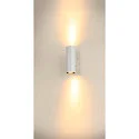 SLV Luminaria de pared ASTO TUBE Arriba-Abajo, de 2 llamas, cilíndrico, rígido GU10 IP20, blanco regulable