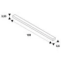 SLV 3-phase recessed track S-TRACK PHASE & DALI 1M DALI controllable, black