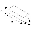SLV 3-phase feeder S-TRACK PHASE & DALI built-in version, DALI controllable, earth right, black