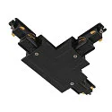 3-phase T-connector S-TRACK PHASE & DALI built-in version, DALI controllable, earth left, earth inside, black