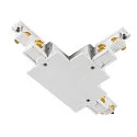 3-phase T-connector S-TRACK PHASE & DALI built-in version, DALI controllable, earth left, earth outside, white