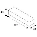 SLV 3-phase straight connector S-TRACK PHASE & DALI built-in version, DALI controllable, with feed-in option, black