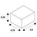 SLV 3-phase end cap S-TRACK PHASE & DALI isolated, mechanical, built-in version, black