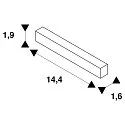 SLV Conector longitudinal TRACK 48V controlable por DALI, eléctrico, blanco