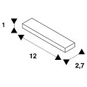 track reinforcement plate TRACK 48V with suspension kit, black