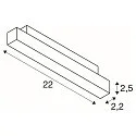 track spot IN-LINE 22 TRACK 48V DALI controllable IP20, black dimmable