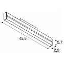 SLV track spot IN-LINE 46 TRACK 48V DARKLIGHT REFLECTOR Move DALI IP20, black dimmable