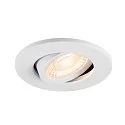 Recubrimiento UNIVERSAL DOWNLIGHT MOVE redondo, giratorio, blanco