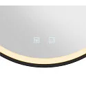 SLV Espejo con iluminación TRUKKO 60 IP44, negro, transparente regulable