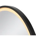 SLV Espejo con iluminación TRUKKO 60 IP44, negro, transparente regulable