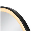 SLV Espejo con iluminación TRUKKO 80 IP44, negro, transparente regulable