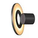 SLV Luminaria de pared para exteriores I-RING redondo, conmutable, con difusor, giro cardánico IP65, antracita 