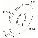 SLV Luminaria de pared para exteriores I-RING redondo, conmutable, con difusor, giro cardánico IP65, antracita 