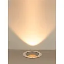 SLV floor recessed luminaire DASAR® XL round, swivelling, DALI controllable, passable IP65 / IP67, stainless steel dimmable