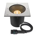 floor recessed luminaire DASAR® XL square, swivelling, DALI controllable, passable IP65 / IP67, stainless steel dimmable