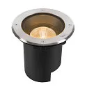 SLV floor recessed luminaire DASAR® L round, swivelling, DALI controllable, passable IP65 / IP67, stainless steel dimmable