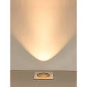 SLV floor recessed luminaire DASAR® L square, swivelling, DALI controllable, passable IP65 / IP67, stainless steel dimmable