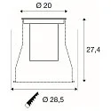 SLV floor recessed luminaire DASAR® L square, swivelling, DALI controllable, passable IP65 / IP67, stainless steel dimmable