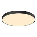 SLV Luminaria de techo MEDO® 90 redondo, CCT Switch IP50, negro regulable