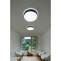 SLV Luminaria de techo MEDO® 90 redondo, CCT Switch IP50, negro regulable