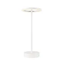 SLV battery table lamp VINOLINA ONE with touch dimmer, ring shape, with charging station IP54, white dimmable