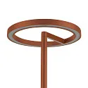 SLV battery table lamp VINOLINA ONE with touch dimmer, ring shape, with charging station IP54, rust dimmable