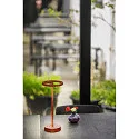 SLV battery table lamp VINOLINA ONE with touch dimmer, ring shape, with charging station IP54, rust dimmable