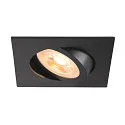 Luminaria empotrable para techos NEW TRIA® 68 cuadrado GU10 IP20, negro