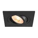 Luminaria empotrable para techos NEW TRIA® 75 cuadrado GU10 IP20, negro