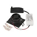 SLV Luminaria empotrable para techos NEW TRIA® 68 cuadrado IP20, negro regulable