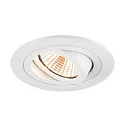 Luminaria empotrable para techos NEW TRIA® 75 redondo IP20, blanco regulable