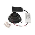SLV Luminaria empotrable para techos NEW TRIA® 75 redondo IP20, negro regulable