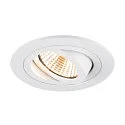 Luminaria empotrable para techos NEW TRIA® 75 redondo IP20, blanco regulable