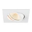 SLV Luminaria empotrable para techos NEW TRIA® 68 cuadrado IP20, blanco regulable