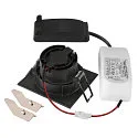 SLV Luminaria empotrable para techos NEW TRIA® 68 cuadrado IP20, negro regulable